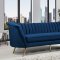 Margo Sofa 622 in Navy Velvet Fabric by Meridian w/Options