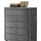 Hudson Bedroom in Grey Velvet Fabric w/Canopy Bed & Options