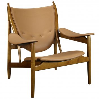 Warrior Lounge Chair in Tan Leather by Modway [MWLC-Warrior Tan]