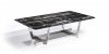 Carrara Marble Coffee Table by J&M w/ Chrome Base