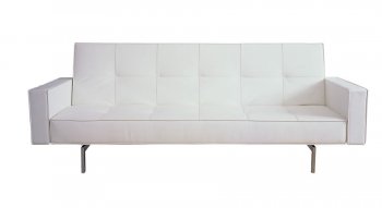 White, Brown or Black Leatherette Modern Sleeper Sofa [JMSB-K02]