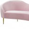 Ritz Sofa 659 in Pink Velvet Fabric by Meridian w/Options