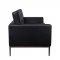 Florence Sofa FS90BLL in Black Leatherette - LeisureMod w/Option