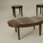 Merlot Wood Elegant Modern 3Pc Coffee Table Set