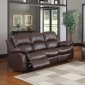 Cranley Motion Sofa 9700BRW - Brown Bonded Leather - Homelegance