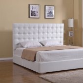 Bella Bed in White Leatherette by Casabianca