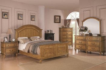 202571 Emily Bedroom by Coaster in Oak w/Options [CRBS-202571 Emily]