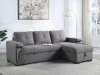 Jacop Sectional Sofa LV00969 Dark Gray Fabric by Acme w/Sleeper