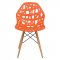 Akron Set of 4 Dining Chairs AK19OR in Orange by LeisureMod