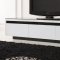 White Finish Modern Entertainment TV Center w/Black Top