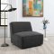 Sunny Sectional Sofa 6Pc 552081 Charcoal Fabic Coaster w/Options