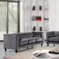 Taylor Sofa 642GRY in Grey Velvet Fabric w/Optional Items