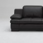 Espresso Full Leather Contemporary Sectional Sofa