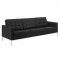 Loft Sofa in Black Faux Leather by Modway w/Options