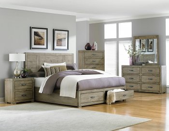 Abbott 2297 Bedroom in Driftwood by Homelegance w/Options [HEBS-2297 Abbott]