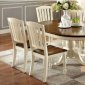 Harrisburg CM3216OT Oval Dining Table in White & Oak w/Options