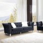 LCL-004 Sofa & Loveseat Set in Black Velvet