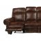 Roycroft Motion Sofa in Pecan Leather-Look Fabric by NCFurniture