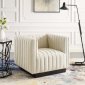 Conjure Accent Chair in Beige Velvet by Modway