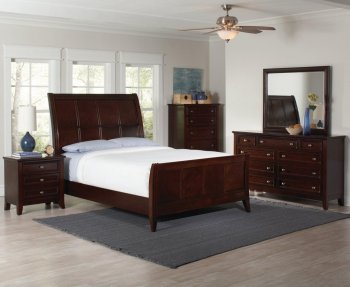 202791 Findley Bedroom by Coaster in Dark Cherry w/Options [CRBS-202791 Findley]