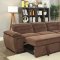 Felicity Sectional Sofa CM6521BR in Brown Chenille Fabric