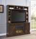 Aksel Entertainment Center w/Fireplace 91628 in Walnut by Acme