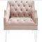 Proverbial Accent Chair in Pink Velvet by Modway