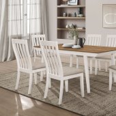 Nogales Dining Set 5Pc 122301 in Acacia & Off-White by Coaster