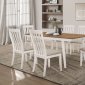 Nogales Dining Set 5Pc 122301 in Acacia & Off-White by Coaster