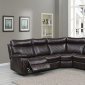 UR7260 Power Motion Sectional Sofa Brown Leather Gel by Global