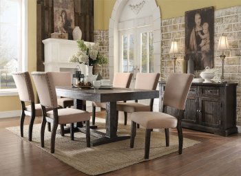 Eliana Dining Table 71810 in Salvage Dark Oak by Acme w/Options [AMDS-71810-Eliana]