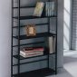 Black Metal Modern 5 Shelf Bookcase