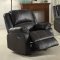 Zuriel Motion Sofa 52285 in Black PU by Acme w/Options