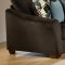 Chocolate Fabric Modern Living Room Sofa & Loveseat Set