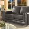 Perla Sofa CM6424GY in Dark Gray Breathable Leatherette w/Opt