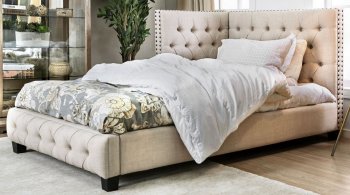 Carina Captain Twin Daybed CM7197 in Beige Linen-Like Fabric [FAKB-CM7197-Carina]