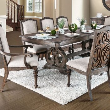 Arcadia CM3150T Dining Table in Rustic Natural Tone w/Options [FADS-CM3150T-Arcadia]