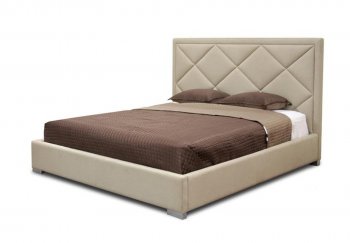 Palomar Platform Bed in Beige Linen Fabric - Wholesale Interiors [WIB-Palomar Beige]