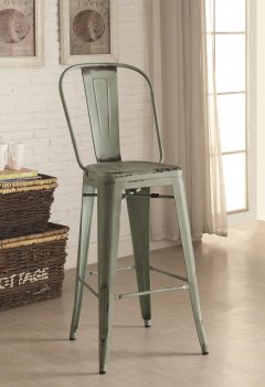 106014 Metal Barstool Set of 2 in Blue by Coaster [CRBA-106014]