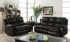 Nena Motion Sofa CM6438 in Black Leather Match w/Options