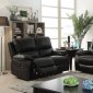 Nena Motion Sofa CM6438 in Black Leather Match w/Options