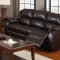 7263 Power Reclining Sofa in Dark Brown Bonded Leather w/Options