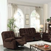 51145 Nailah Motion Sofa in Chocolate Fabric by Acme w/Options