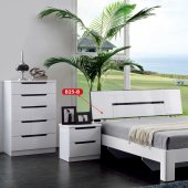 B25B Bedroom in White & Black High Gloss by Pantek w/Options