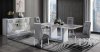 Ylime Dining Room 5Pc Set Faux White Marble by Global w/Options