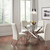 Beckham 5Pc Dinette Set 106440 in Chrome by Coaster w/Options