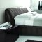 Dark Brown Modern Bedroom Set w/Kaiman Leather Bed