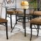 Glass Top Metal Base Contemporary Dinette w/Slate Inlays