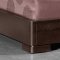 Brown Finish Modern Bedroom w/Polyester Headboard Platform Bed