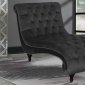 904106 Chaise in Charcoal Velvet Fabric by Coaster